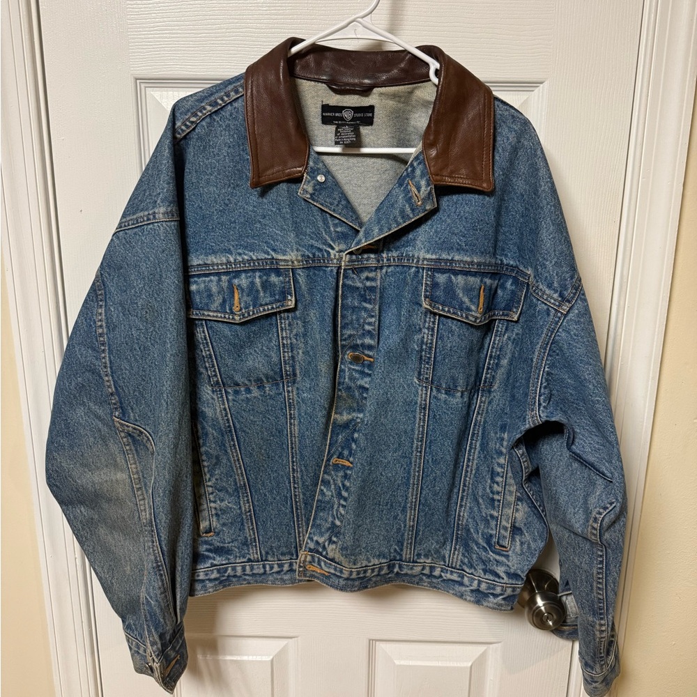 Warner Bros. 1995 Looney Tunes Denim Jacket Outlaw Taz Size L